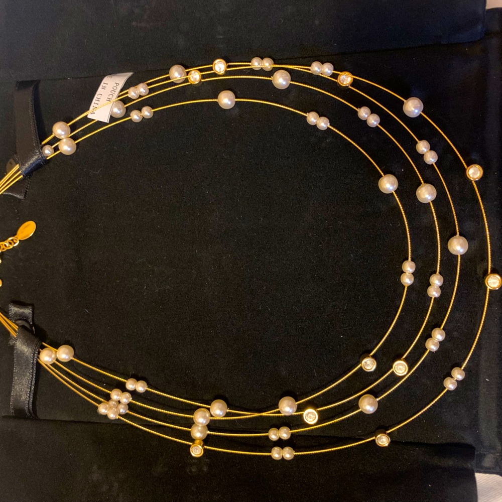 COPY - Layered pearl gold necklace